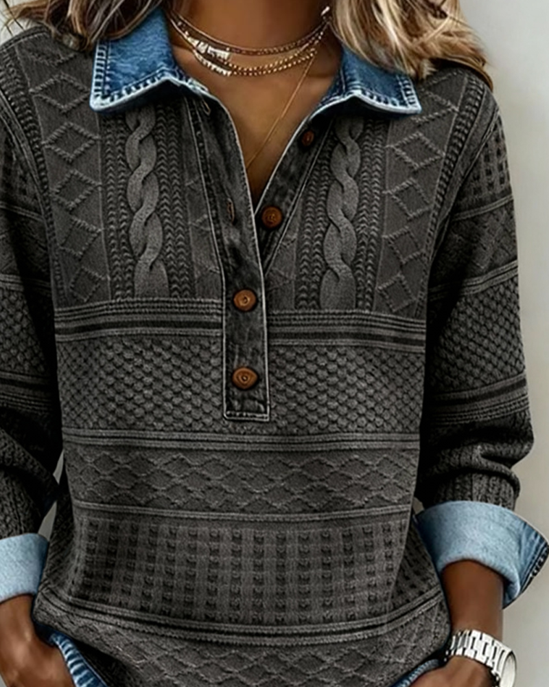 Gwenoriah - Modern Half-Breasted Sweater – Chic Denim Style