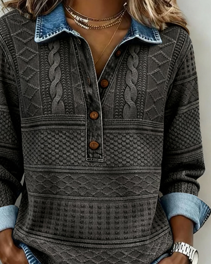 Gwenoriah - Modern Half-Breasted Sweater – Chic Denim Style