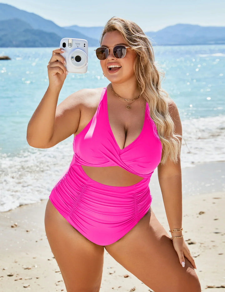 Samara - Ruched Cutout One-Piece Swimsuit