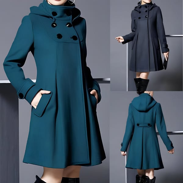 Adella™ | Elegant Hooded Pocket Jacket