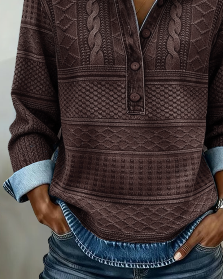 Gwenoriah - Modern Half-Breasted Sweater – Chic Denim Style