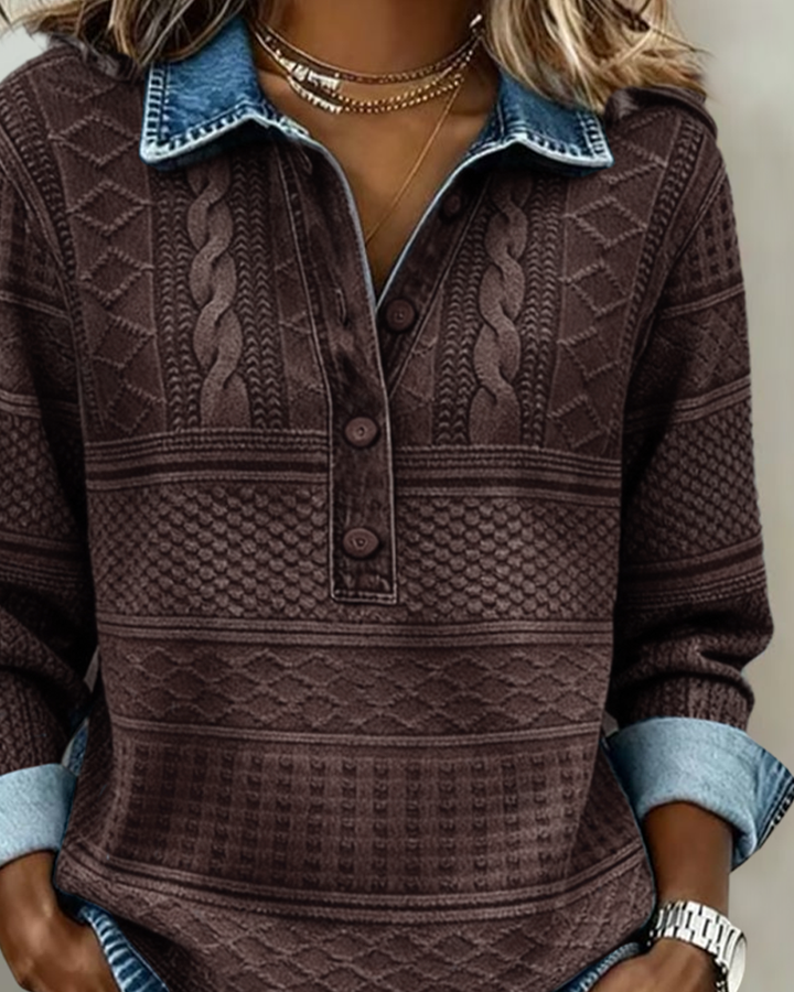 Gwenoriah - Modern Half-Breasted Sweater – Chic Denim Style