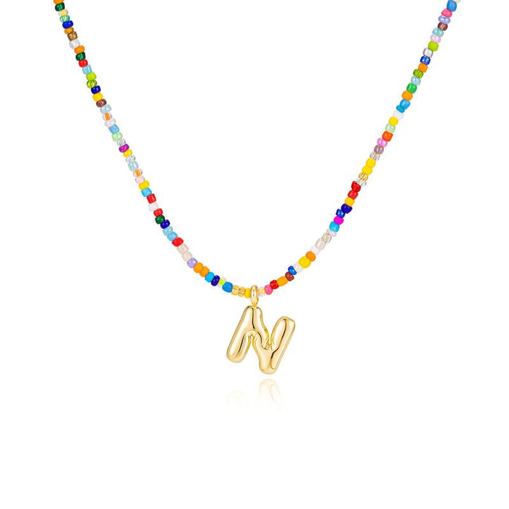 MACY™ - Colourful Bubble Letter Necklace