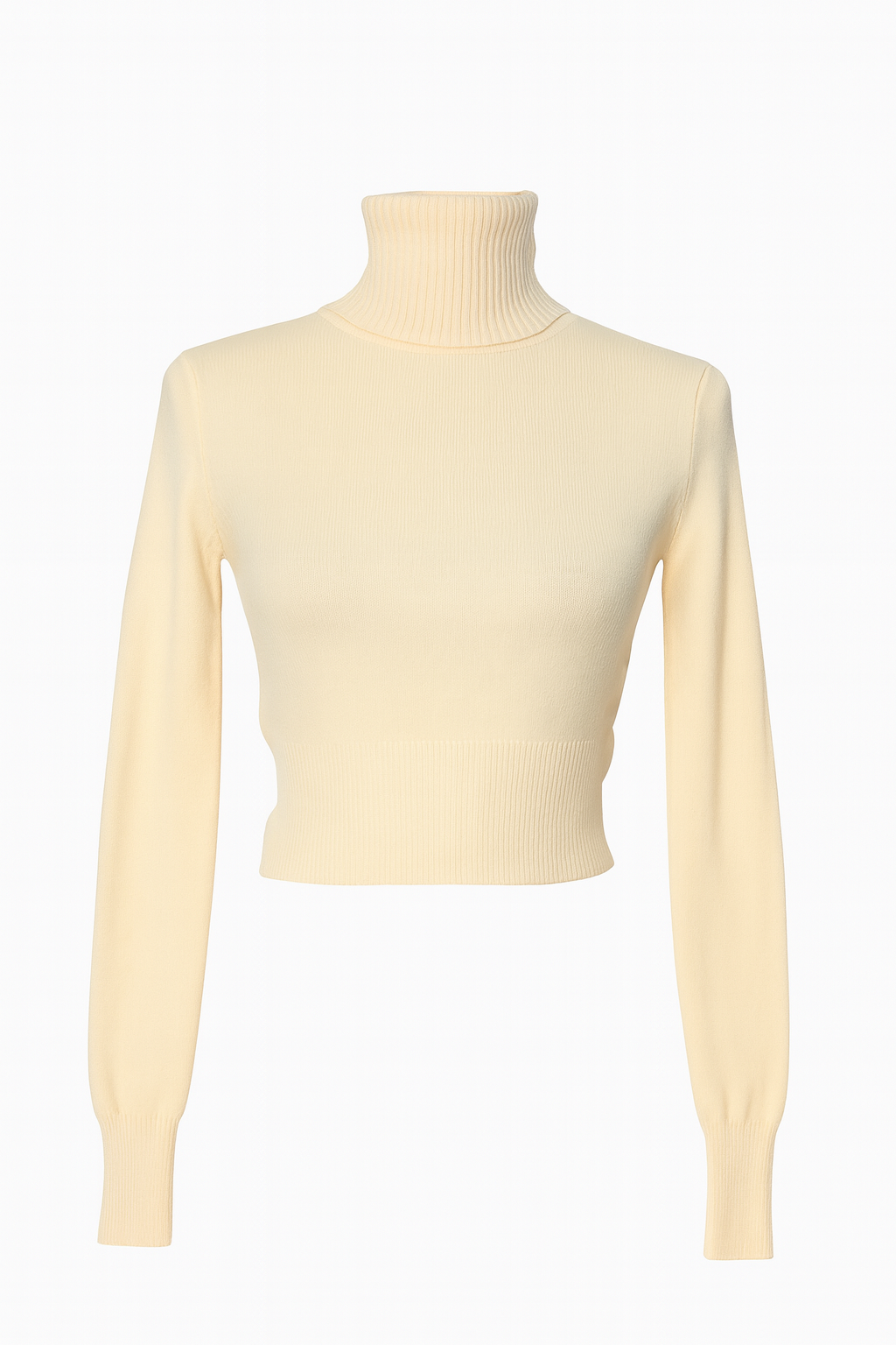 Jersey cuello alto crop