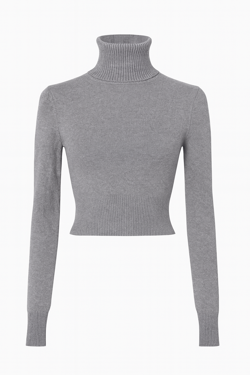 Jersey cuello alto crop