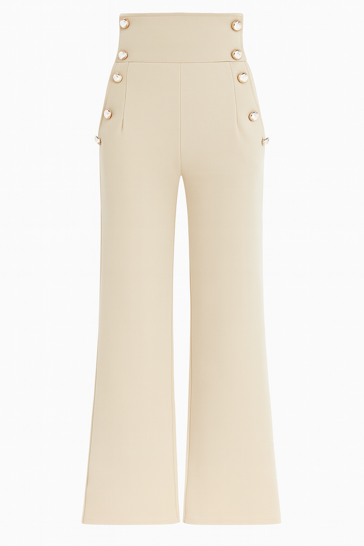 Pantalón botones con elastano
