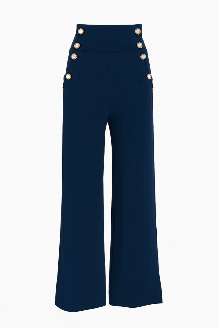 Pantalón botones con elastano