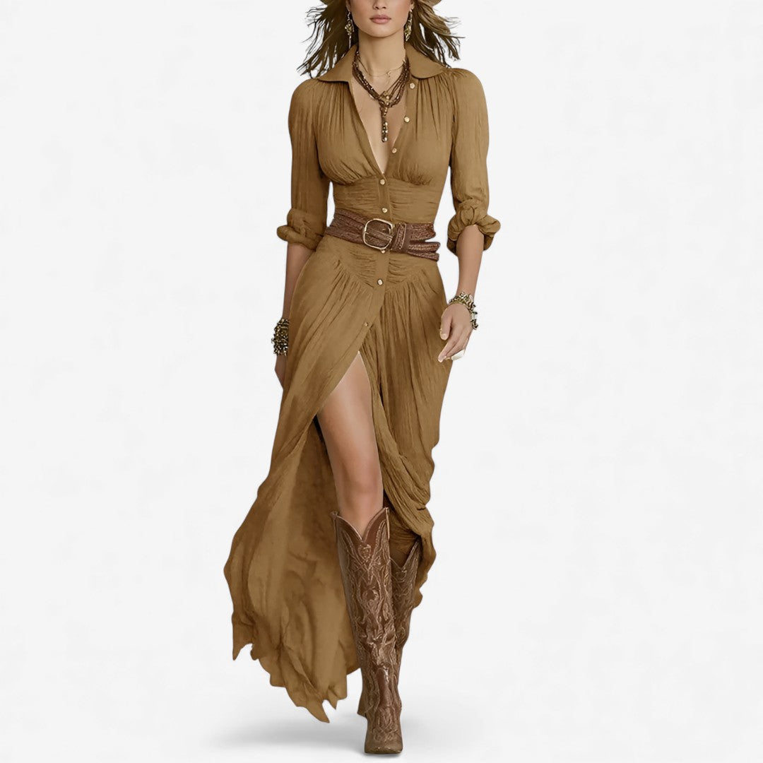 Antonia™ Vestido Maxi Fluido