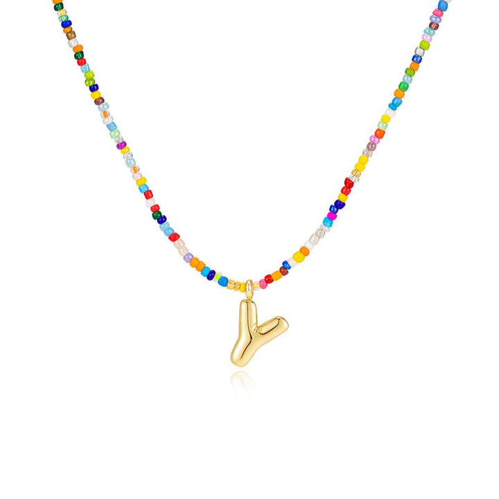 MACY™ - Colourful Bubble Letter Necklace