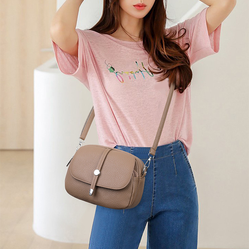 Isarivienne - Women's Lightweight Shoulder Bag in Solid Color with Timeless Style