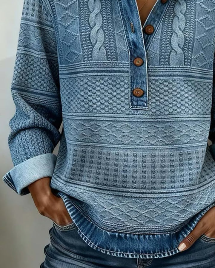 Gwenoriah - Modern Half-Breasted Sweater – Chic Denim Style
