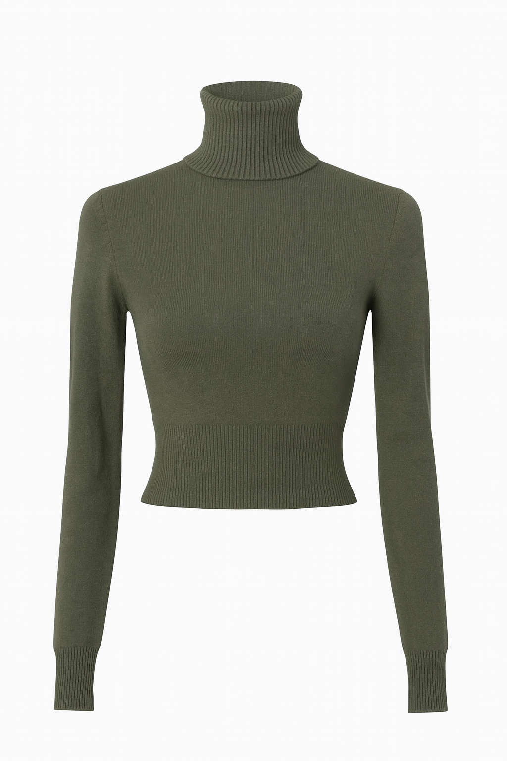 Jersey cuello alto crop