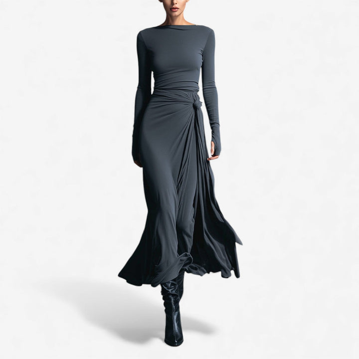 Pilar™ Vestido Maxi Drapeado