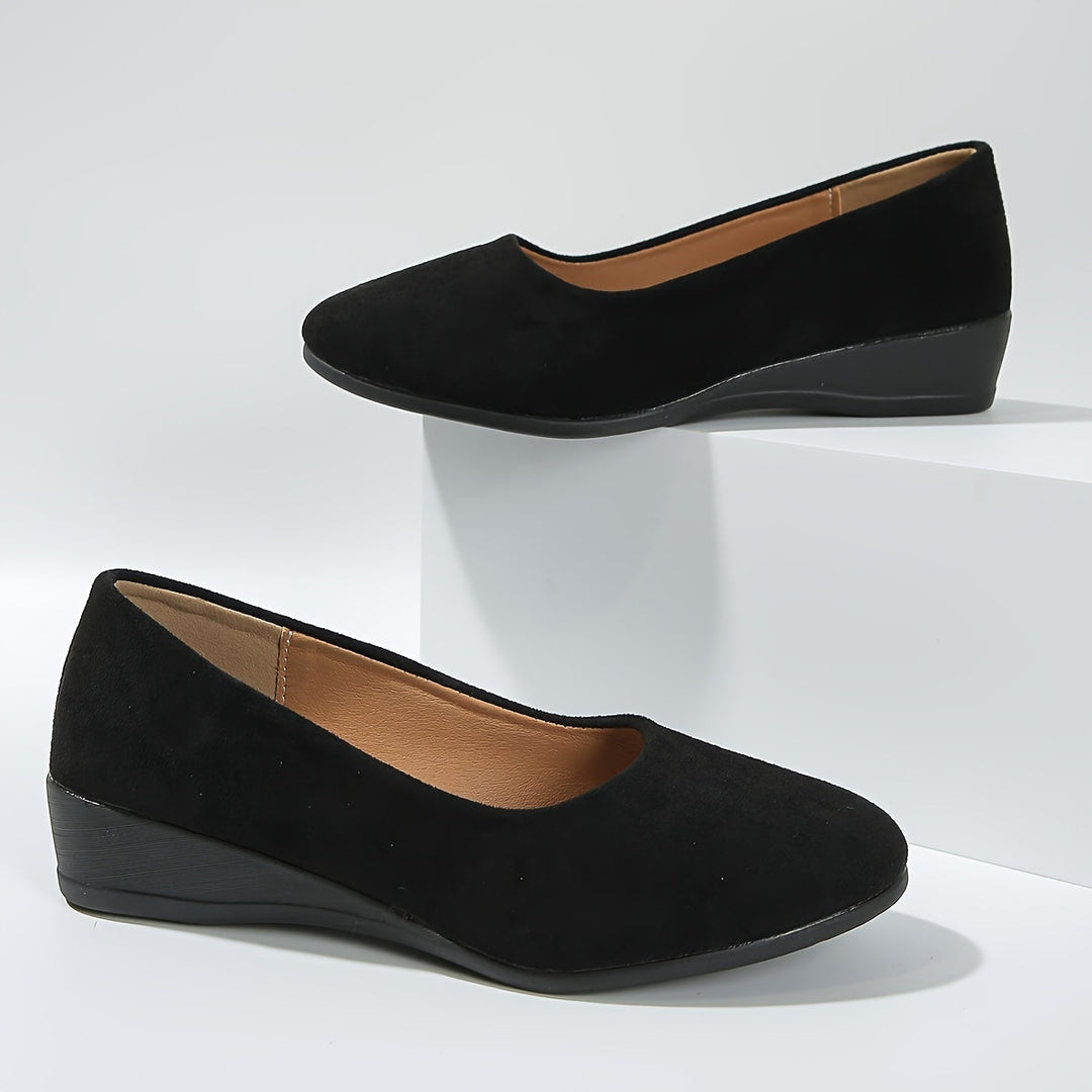 Kaelinne - Chic and Comfortable Wedge Heel Ballet Flats