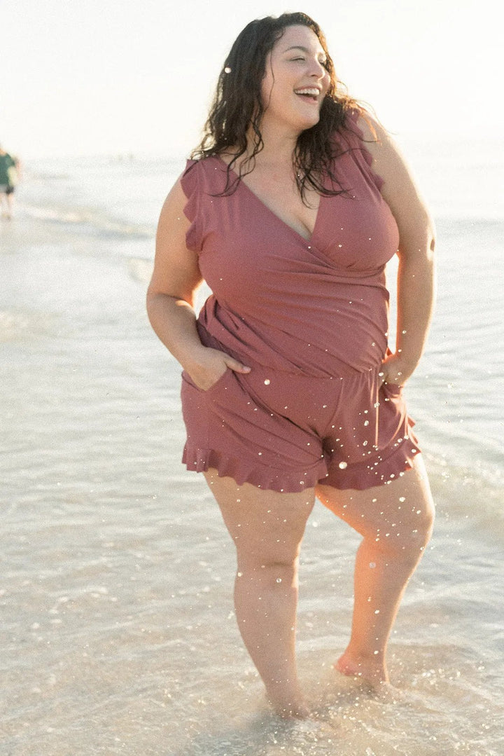 Melisande - Swimsuit with ruffles and built-in bra