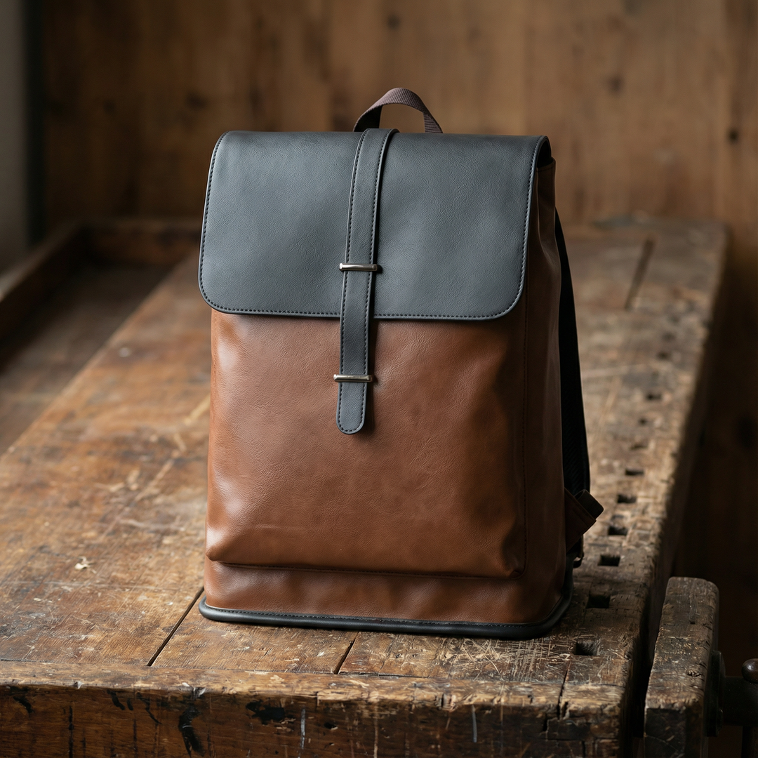 Luna Two Tone Leather Backpack