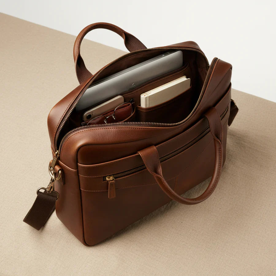 Tony Leather Akte Bag