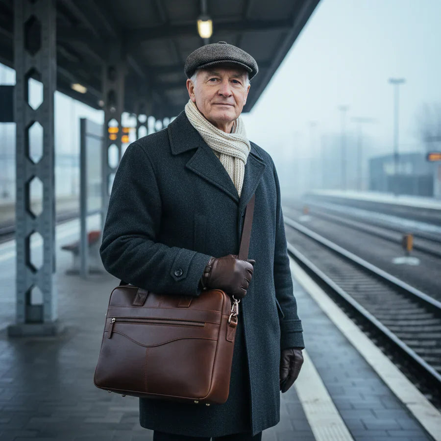 Tony Leather Akte Bag