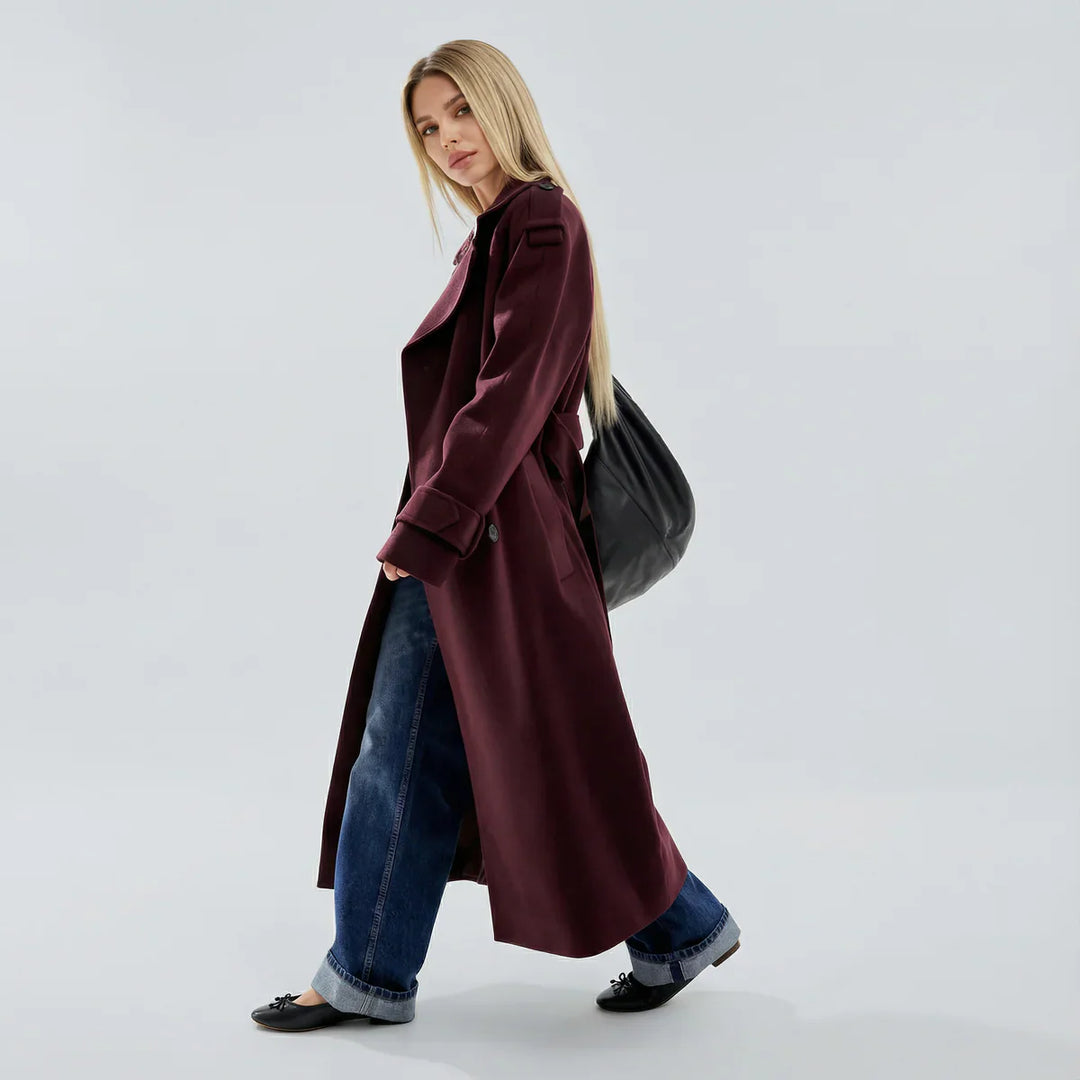 AMALIA™ | Gabardina burdeos