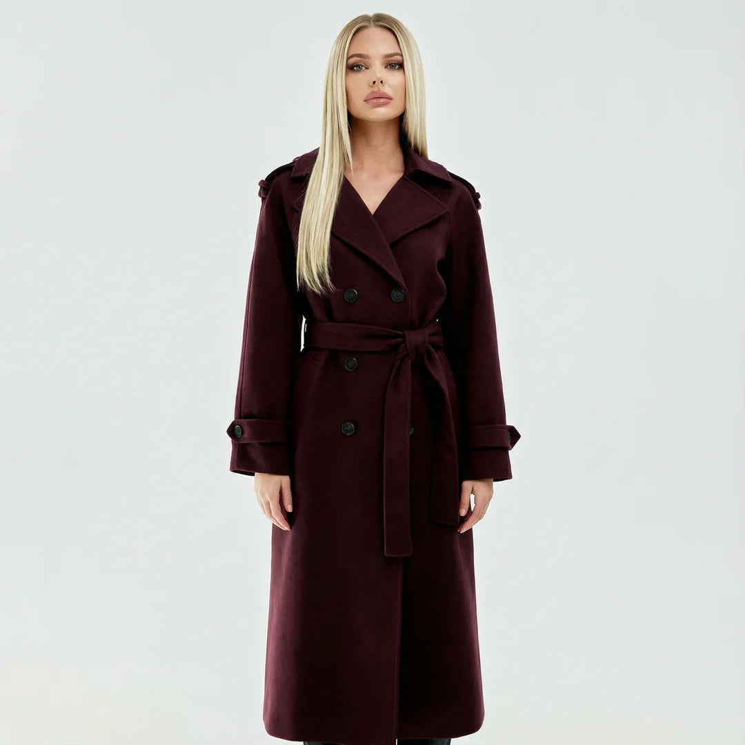 AMALIA™ | Gabardina burdeos