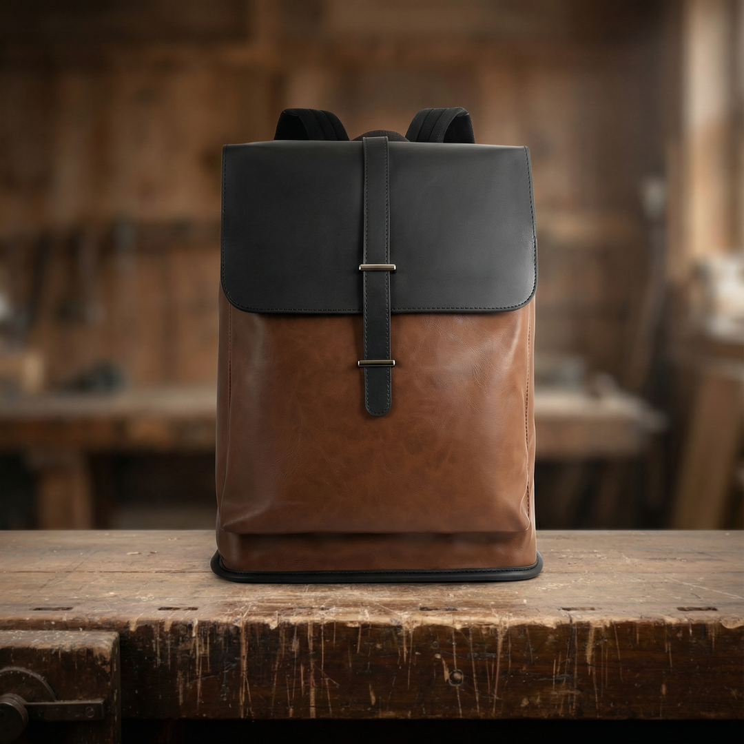 Luna Two Tone Leather Backpack