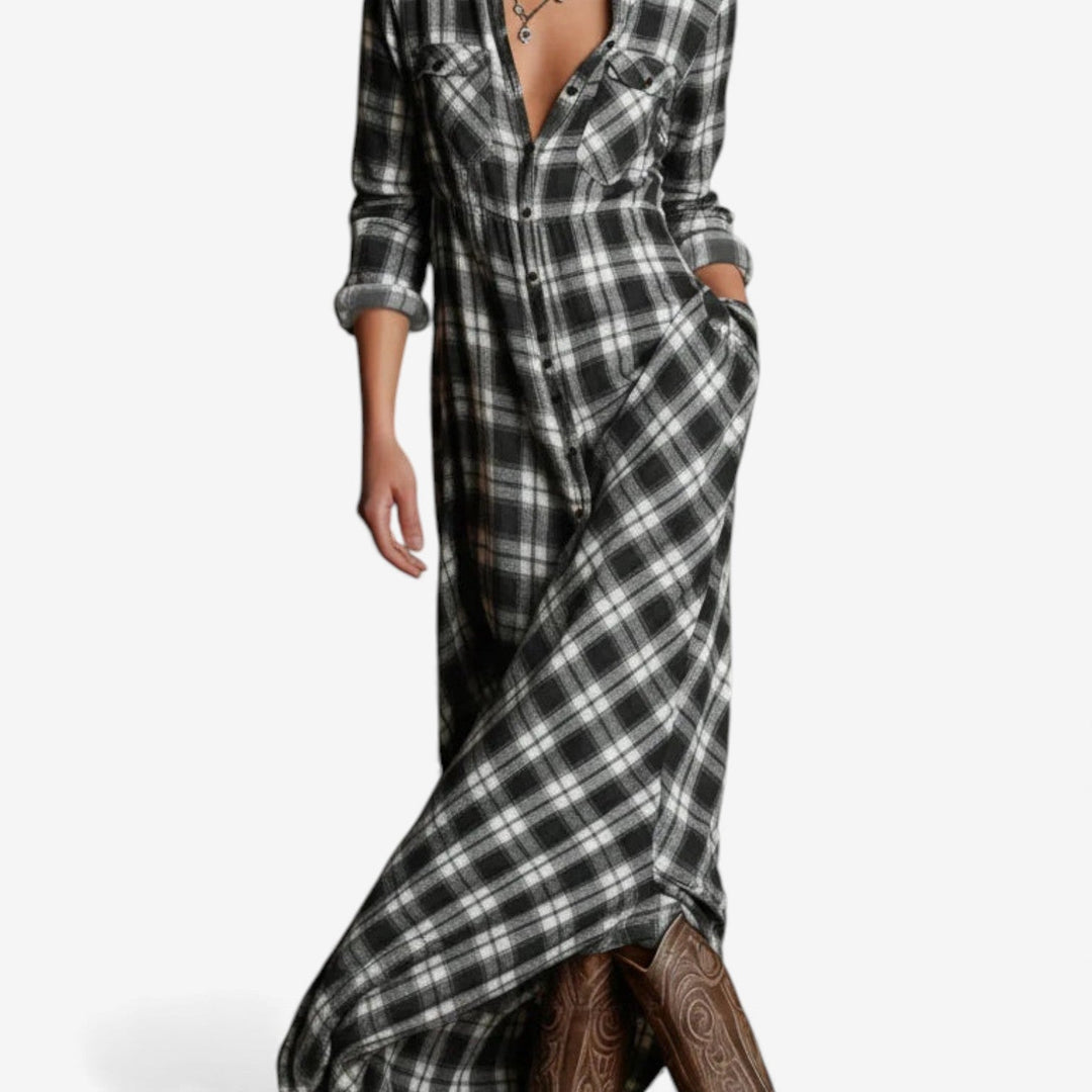 Lucía™ Vestido Camisero Maxi