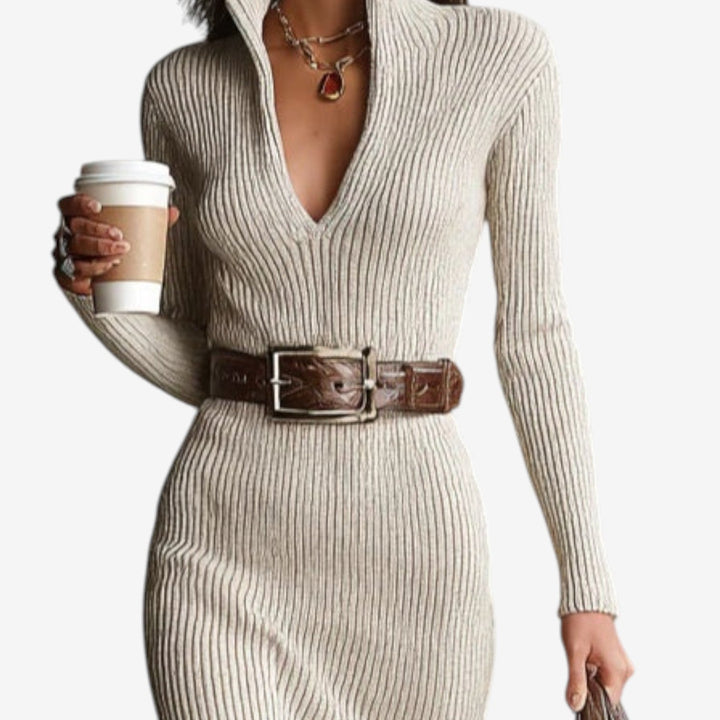 Laura™ Vestido Midi Con Cinturón