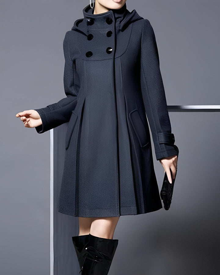 Adella™ | Elegant Hooded Pocket Jacket