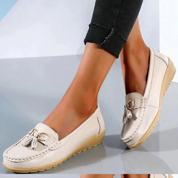 Heliora - Orthopedic Comfort Leather Moccasins - Natural Elegance in Every Step