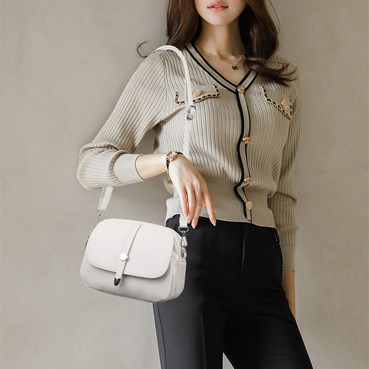 Isarivienne - Women's Lightweight Shoulder Bag in Solid Color with Timeless Style
