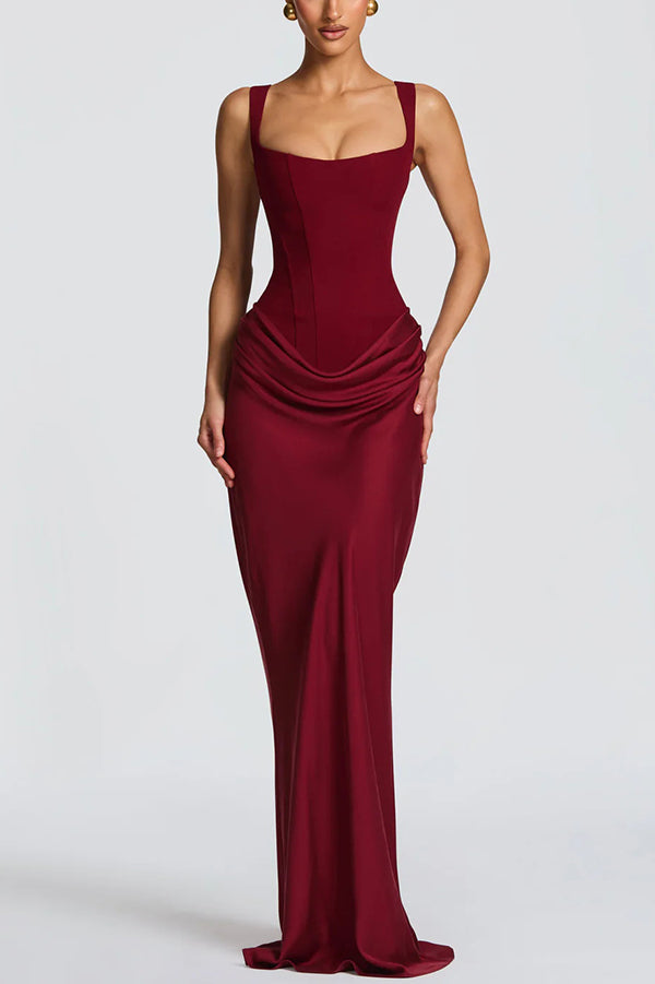 Leonor ❘ Vestido maxi de escote cuadrado