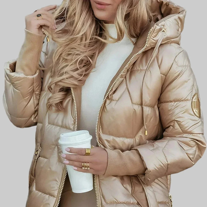 Nora - Abrigo Elegante de Invierno con Capucha y Acolchado