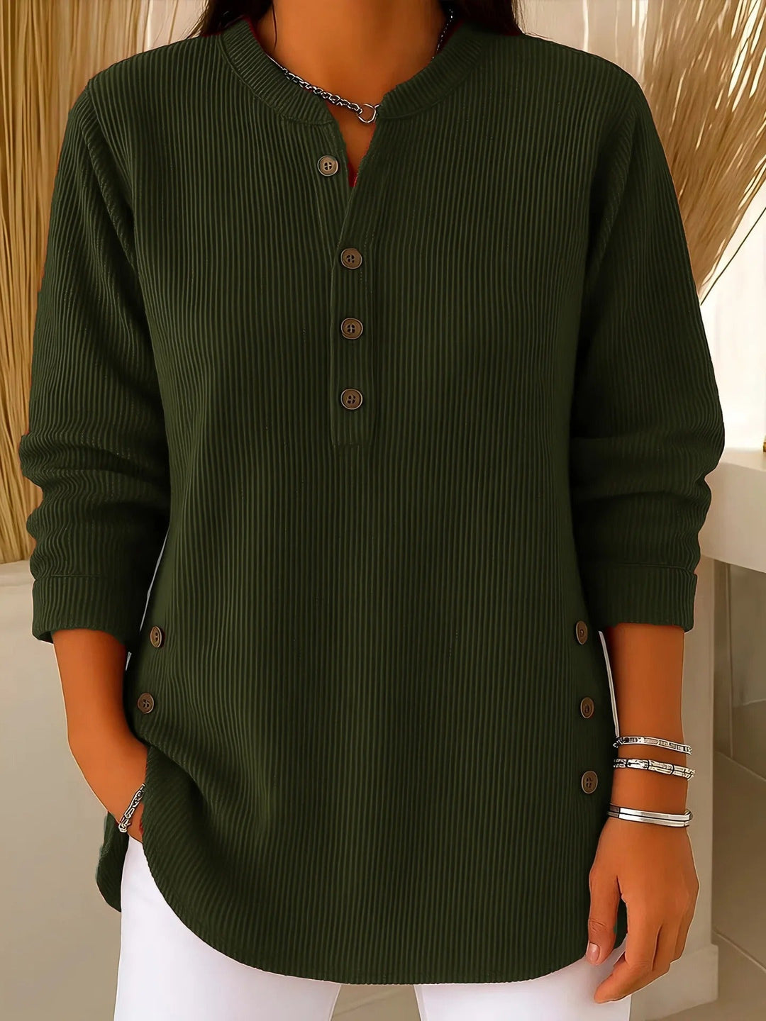 Lunelisse - Soft Sweater with Elegant Buttons