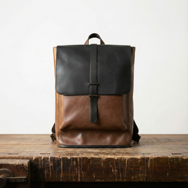 Luna Two Tone Leather Backpack