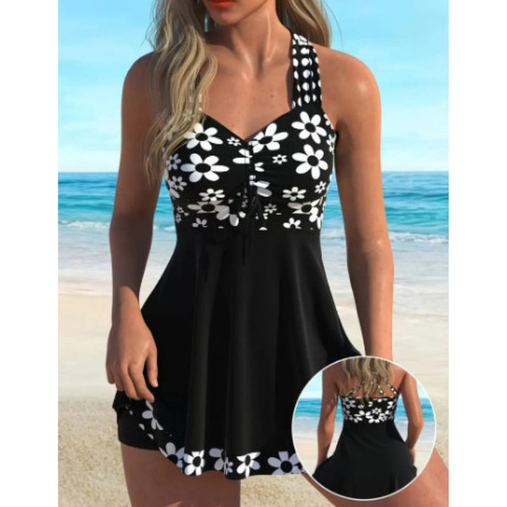 Helirae - Women's Floral Print Swim Tankini and Boyshorts